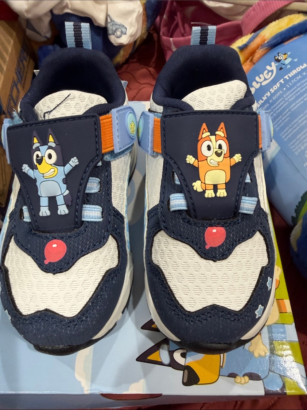 Bluey Kids' Navy & White Character Light Up Sneakers - 6c